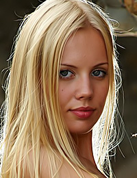 Petite blonde lady invited FEMJOY to make some exciting photos of her nice body