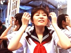 School girl Kazuha Mizumori rides cock!