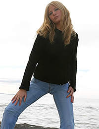 Nice-looking Erica is like Aphrodite came from the bosom of the sea